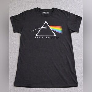 Pink Floyd Black T-Shirt with White Logo Print